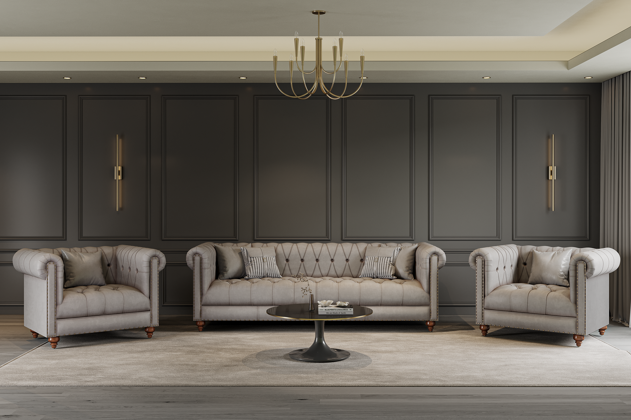 Bruno Pro Series Leather Sofa – Premium Original Leather |  Luxury 3+1+1 Seater