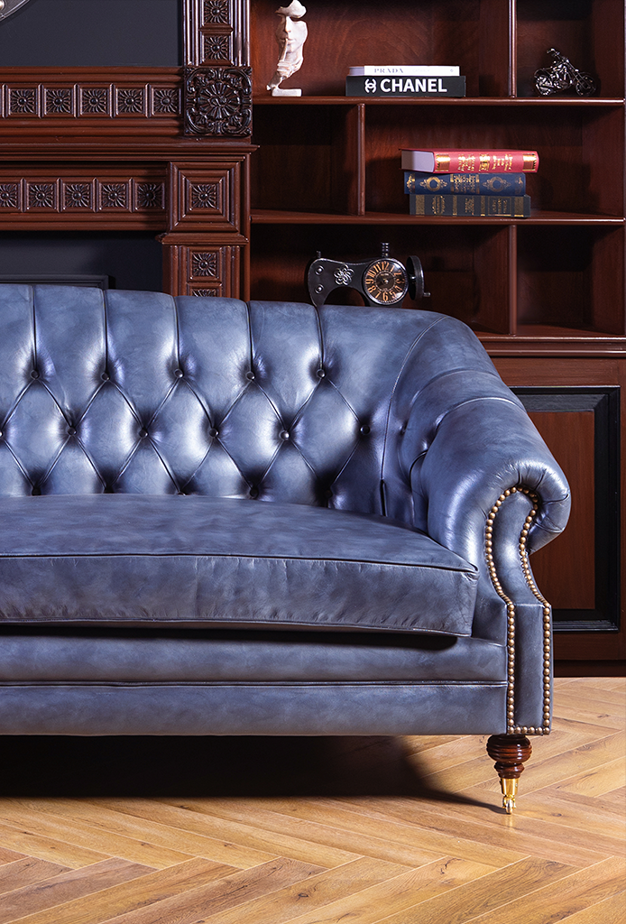 Broadwell Chesterfield Leather Sofa – Handwaxed