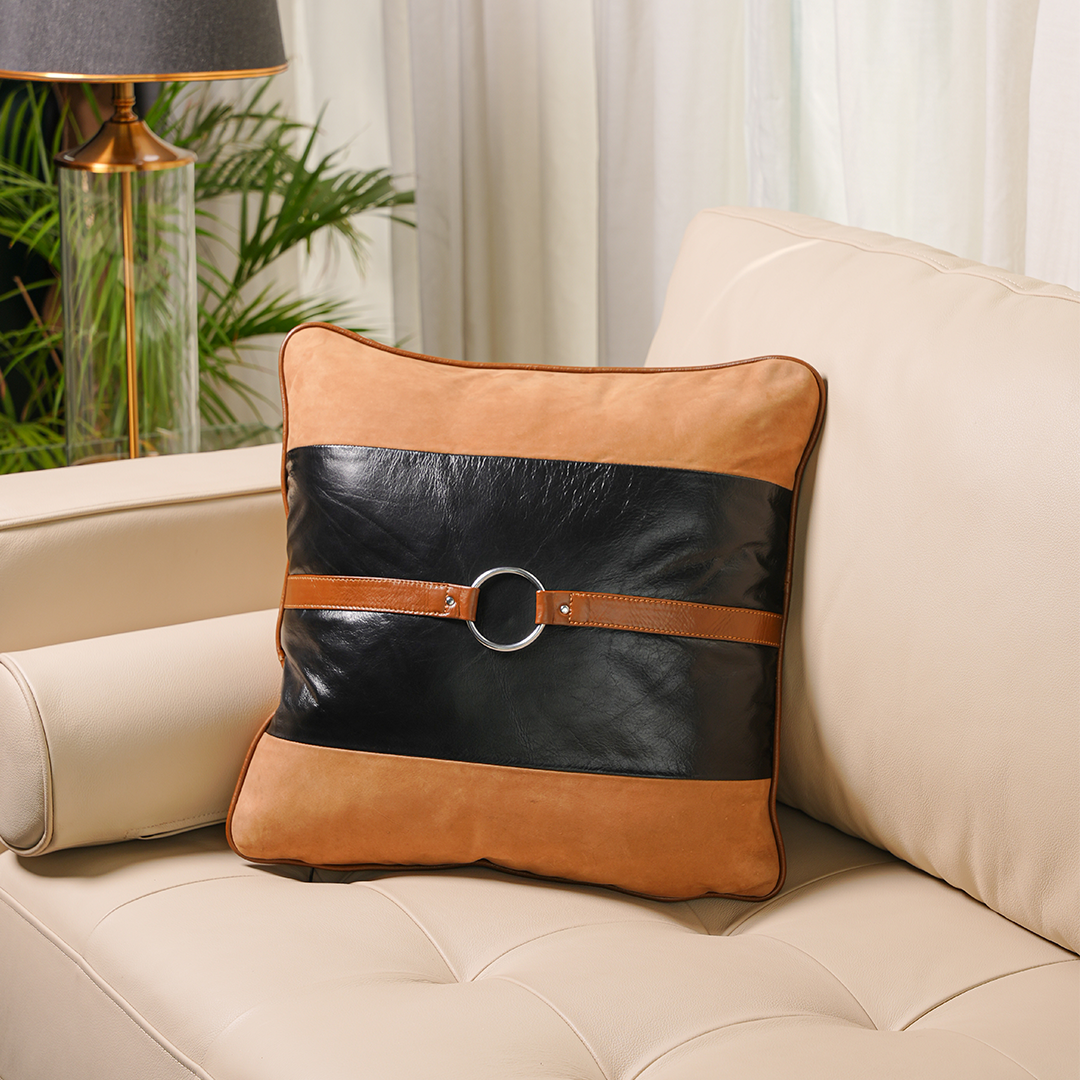 Regal Ring Nubuck Cushion – Sculpted Elegance in Comfort | Leather Galleria