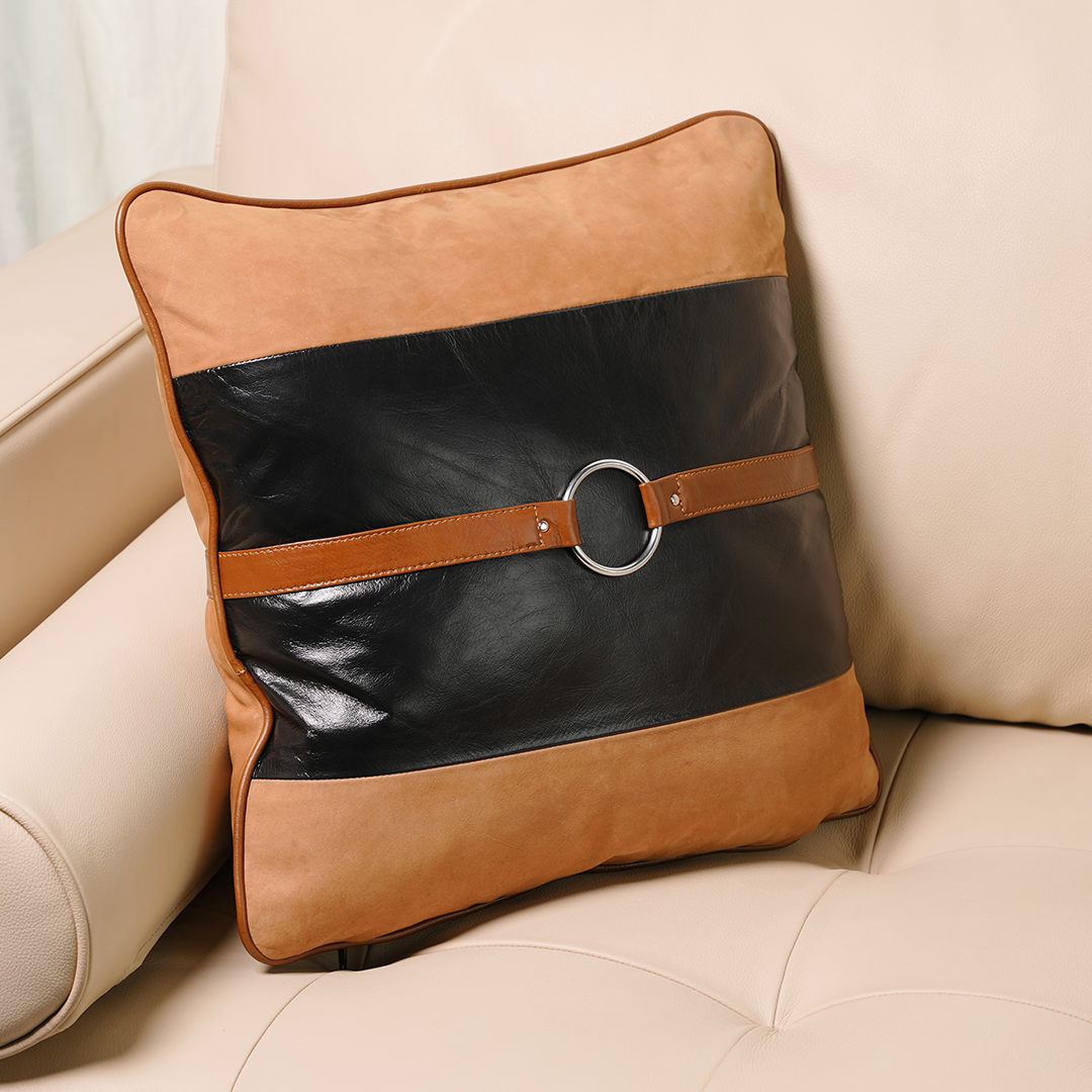 Regal Ring Nubuck Cushion – Sculpted Elegance in Comfort | Leather Galleria